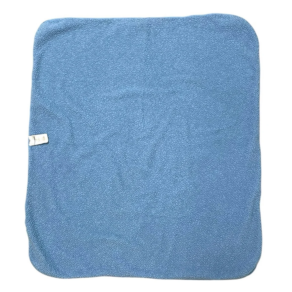 Garanimals White Plush Baby Blanket Blue Red Green Stars Blue Sherpa Back Lovey
